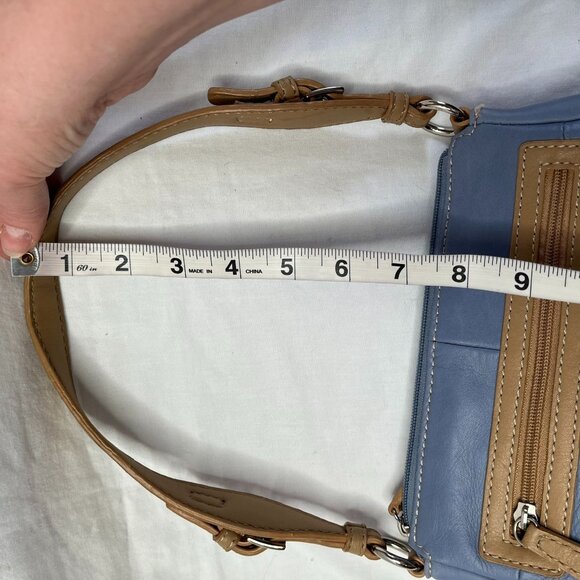 Retro St. Johns Bay Genuine Leather Small y2k Shoulder Bag With Zip Pocket - Picture 10 of 14